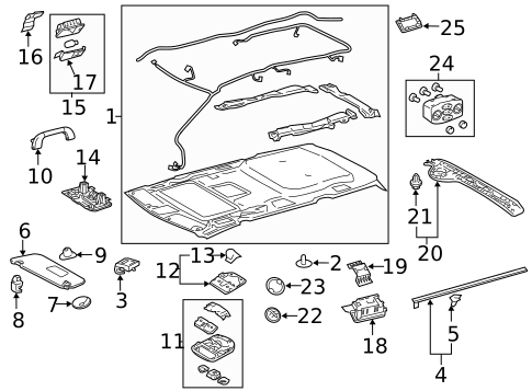 Interior Trim - Roof for 2011 Toyota Sienna #1
