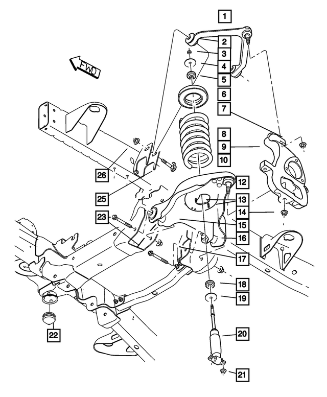 6503029 - Front Suspension &amp; Drive: Hex Nut, Mounting for Mopar Image