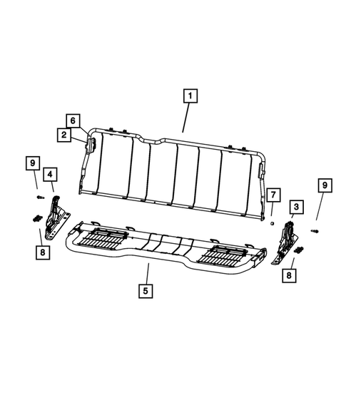 Rear Seats - Second Row Adjusters, Recliners, Shields and Risers for 2010 Dodge Ram 1500 #3
