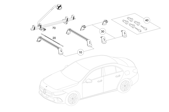2048900033 - Roof Carrier Systems: Locking Set for Mercedes-Benz Image