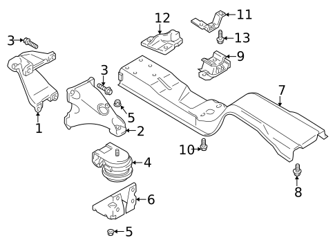 Engine & Trans Mounting for 2004 Suzuki XL-7 #0