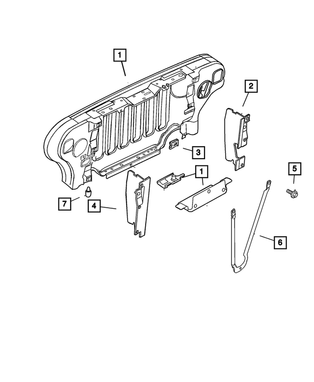 55174594AG - : Radiator Closure Panel for Mopar Image