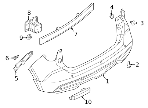 Bumper & Components - Rear for 2025 Nissan Kicks Play #0