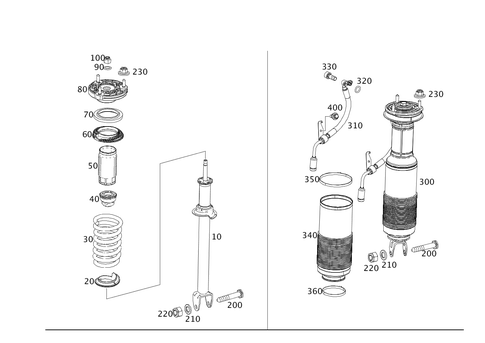 Spring Strut and Spring Strut Mounting Front for 2016 Mercedes-Benz SL65 AMG #0