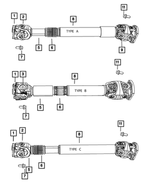 V8004848AC - Propeller Shafts and U-Joints: U-joint Kit for Mopar Image