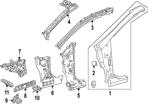 Hinge Pillar for 2025 Lexus RZ450e #0