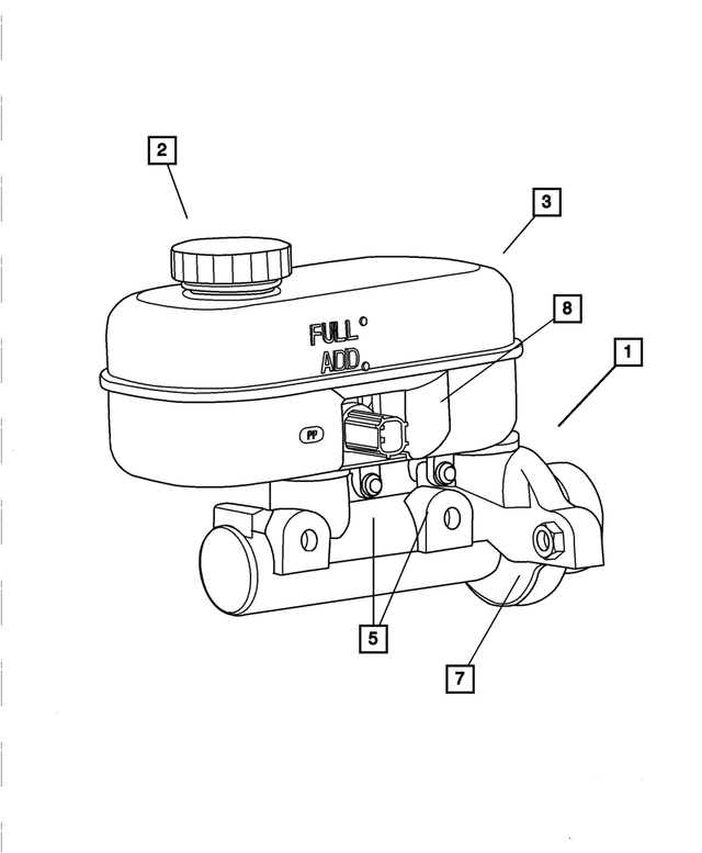 5072995AA - Service Brakes: Brake Master Cylinder Reservoir for Mopar Image