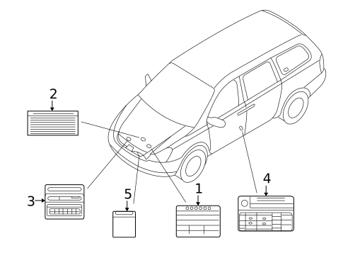 Labels for 2008 Kia Sedona #0