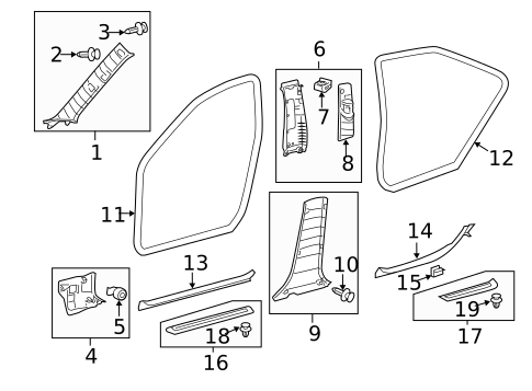 Interior Trim - Pillars for 2014 Toyota Camry #1