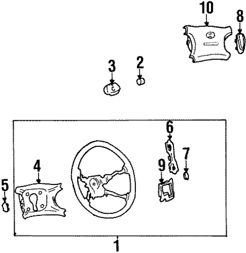 Steering Wheel & Trim for 1998 Hyundai Sonata #0