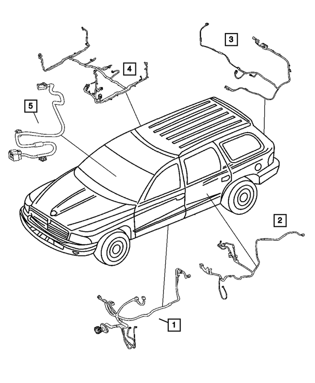 « 56055215AE – Electrical : Porte Avant Cablage, Côté Gauche pour Mopar Image »