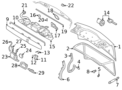 Lid & Components for 2000 Volvo S70 #0