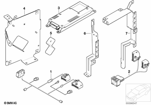 Car Telephone, Built-in for 2005 BMW X5 3.0i #2