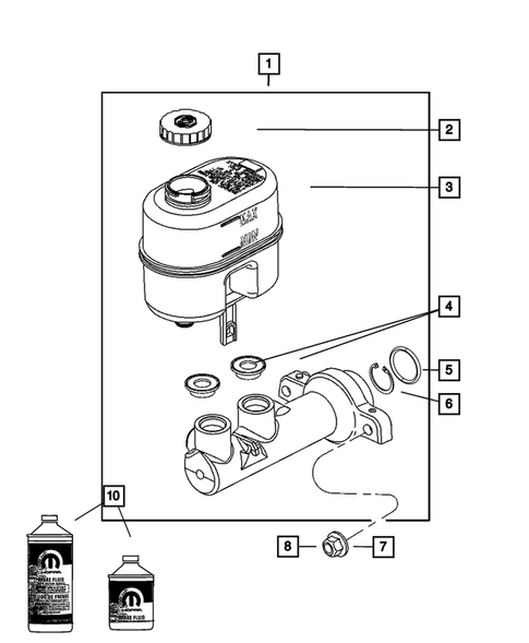 Brake Master Cylinder for 2009 Chrysler Aspen #0