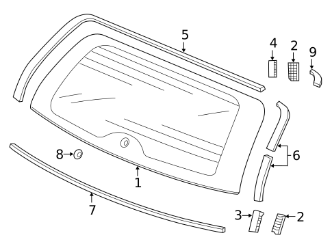 Glass - Lift Gate for 2015 Honda CR-V #0