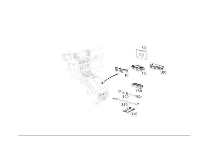 212820015128 - Telephony: Mount for Mercedes-Benz Image