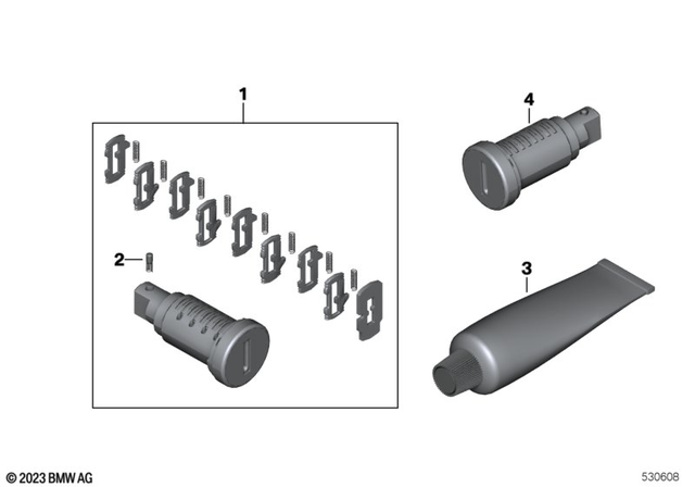 51257698204 - Body Equipment: Rep.Kit F Lock Cylinder -  for BMW-Motorrad Image image