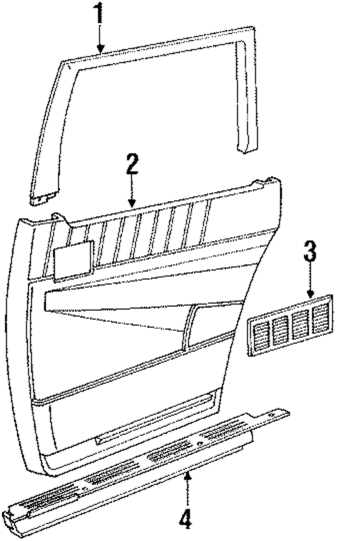Sliding Door Trim for 1991 Pontiac Trans Sport #0