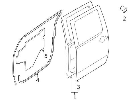 Door & Components for 2009 Suzuki Equator #2