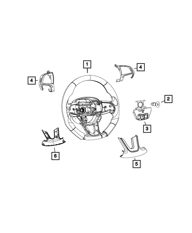 5RB85JSLAA - Steering: Steering Wheel Bezel for Mopar Image image