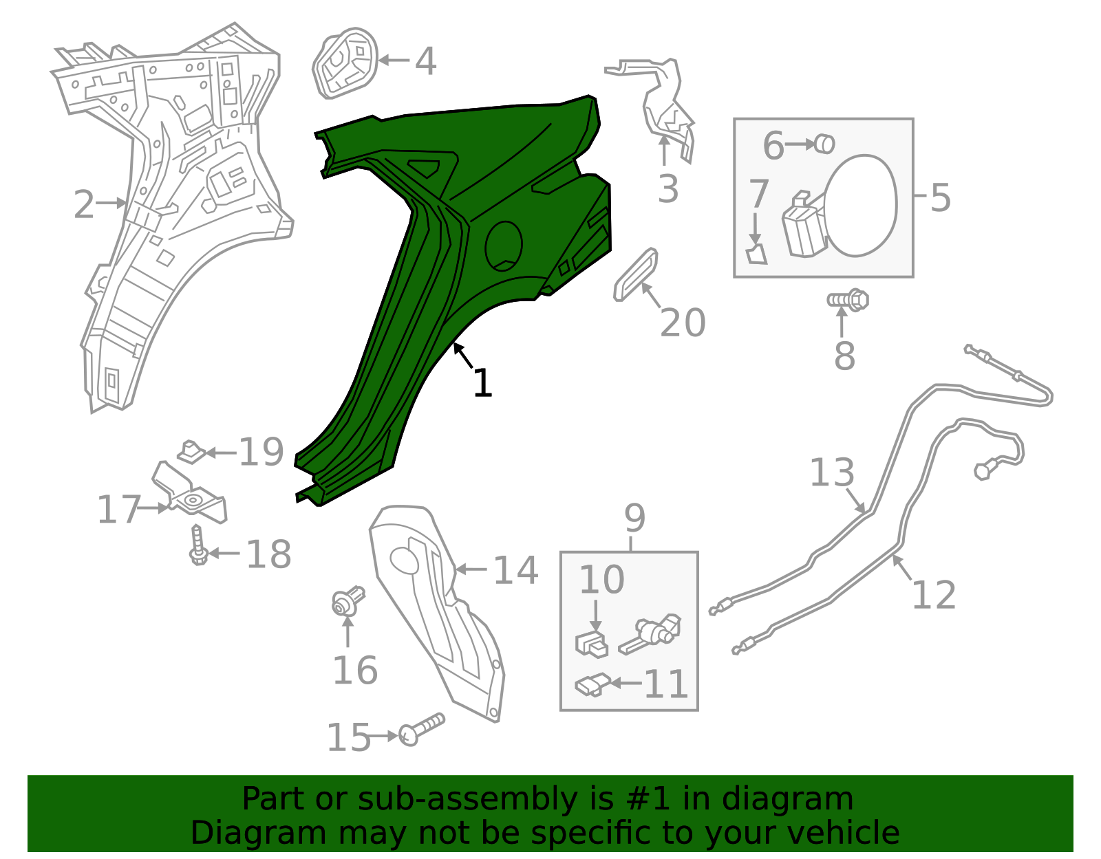 71503 J0C00 Quarter Panel 2018 2022 Hyundai Accent Group 1 Auto Parts 71503-j0c00-quarter-panel-2018-2022-hyundai-accent-group-1-auto-parts