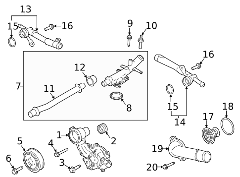 Thermostat & Housing for 2023 Lincoln Nautilus #0