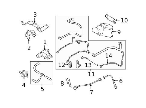 Emission Components for 2007 Subaru Legacy #1