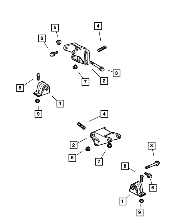52019276AD - Engine Mounting: Engine Mount Insulator for Mopar Image