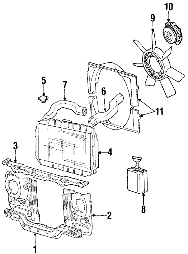 MB408588 - Cooling System: Radiator Support for Mopar Image