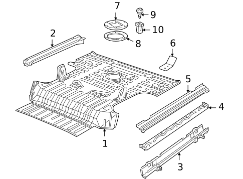Rear Floor & Rails for 2002 Land Rover Discovery #0