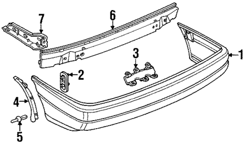 Bumper & Components - Rear for 1994 Volkswagen Passat #0