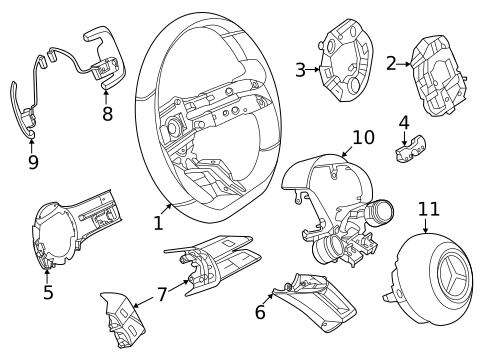 Steering Wheel for 2025 Mercedes-Benz G550 #0