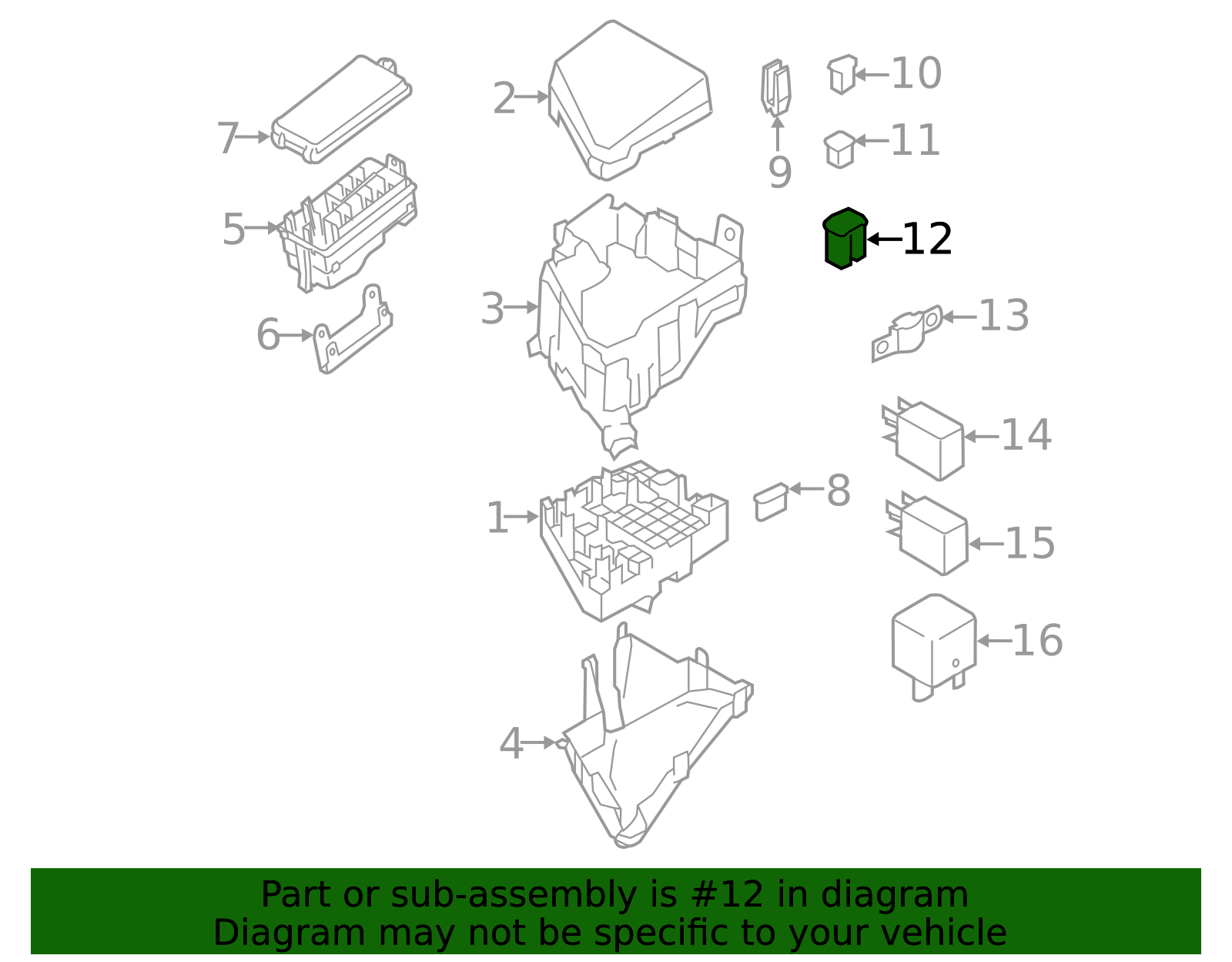2013-2025 Subaru Main Fuse 82211AJ810 | OEM Parts Online