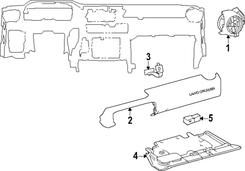 Instrument Panel Components for 2025 Toyota Land Cruiser #2