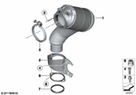 18327848149 - : Rp Catalytic Converter.Close To The Engine for BMW Image