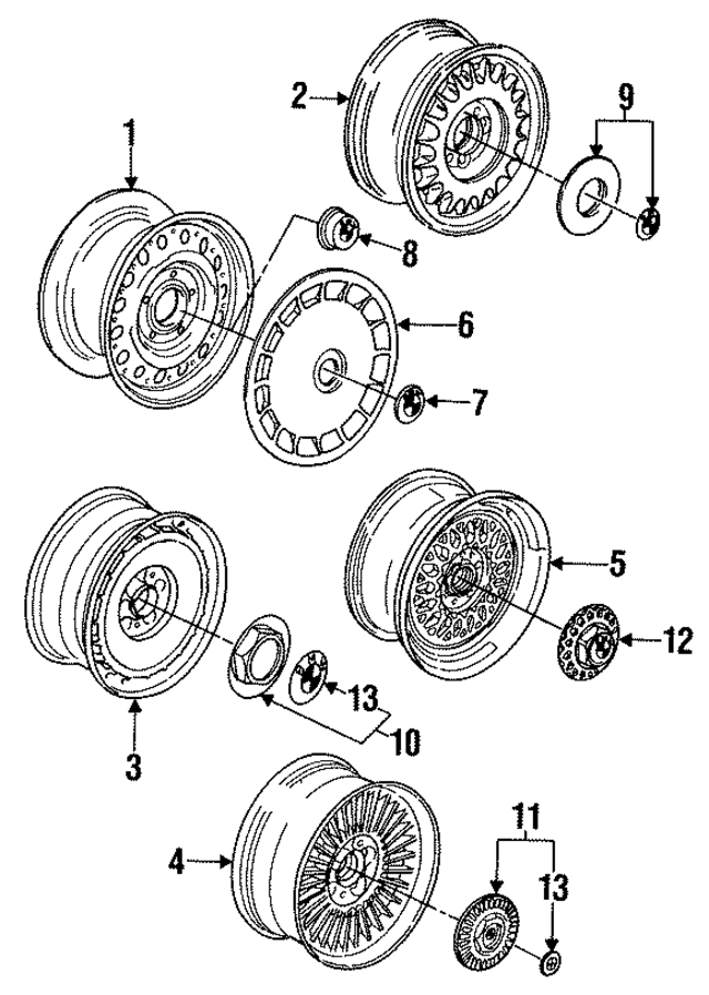 36131129843 - Suspension: Wheel Cover for BMW Image