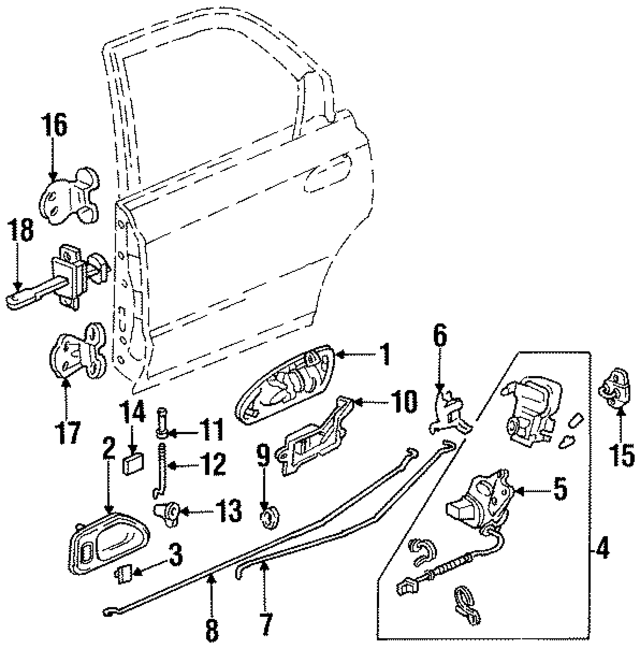 72680SV1A02 - : Interior Door Handle Seal for Honda Image