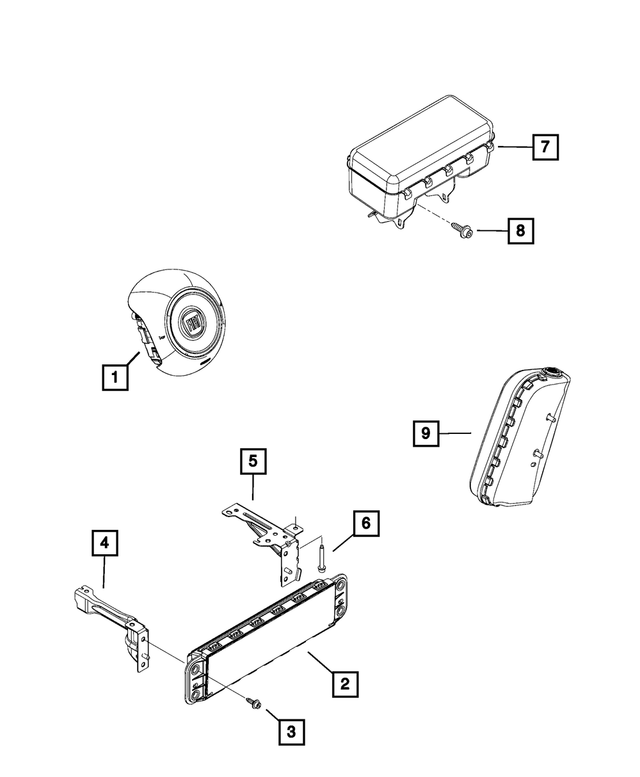 68254984AA - Restraints: Knee Protector Bracket for Mopar Image