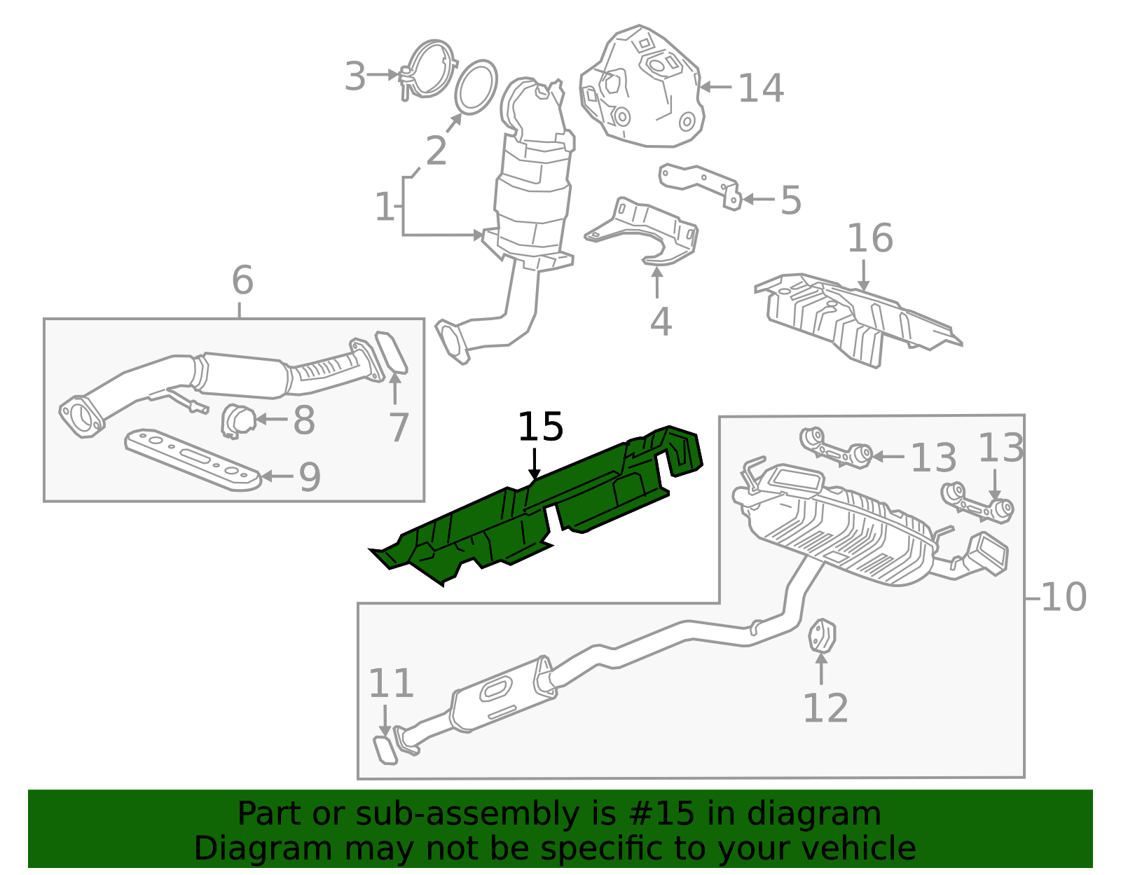 2017-2026 GM Exhaust Intermediate Underbody Heat Shield 84191152 GM ...