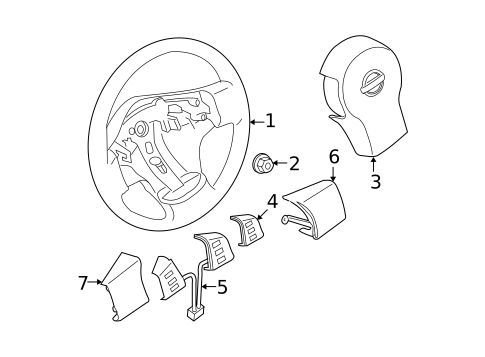 Steering Wheel & Trim for 2007 Nissan Frontier #0