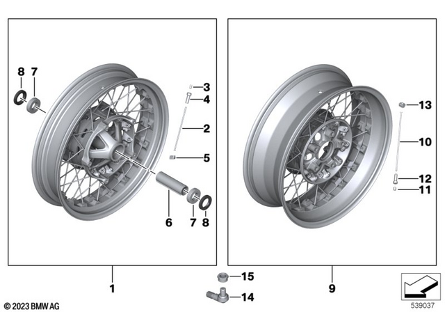 36315A6DE78 - Design: Spoke Wheel, Black Matte, Rear - 4.0X16 for BMW-Motorrad Image