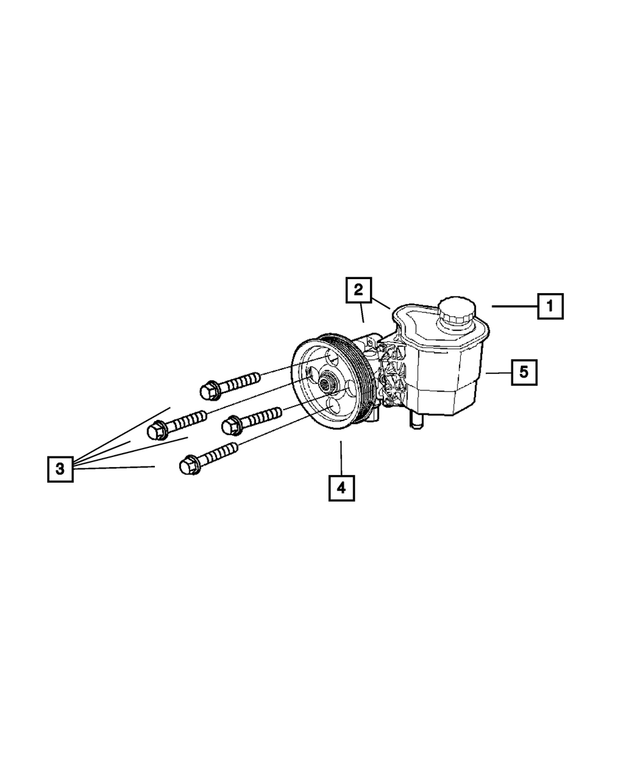 52113239AJ - Steering: Pump &amp; Pulley Steering Pump Kit for Mopar Image image