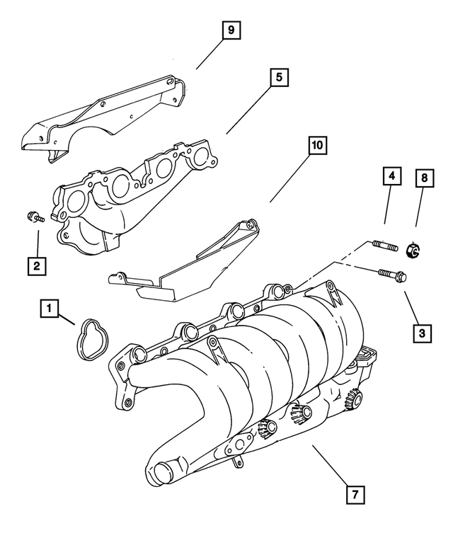 « 4648623AB –  : Collecteur D`admission Joint pour Mopar Image »