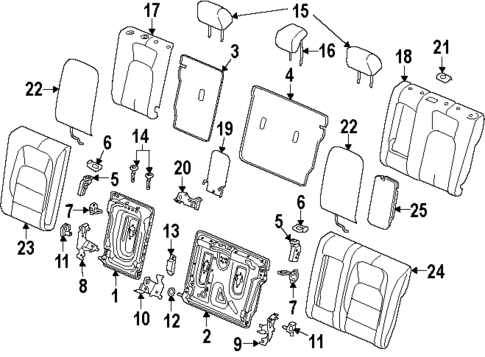 Rear Seat Components for 2020 Jaguar E-Pace #0