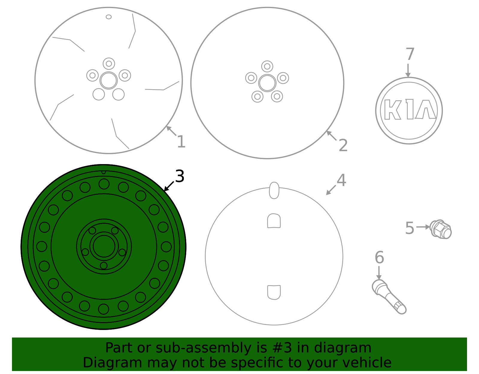52910-R0320 - Wheel, Alloy 2022-2024 Kia Carnival | Kia.Parts Store
