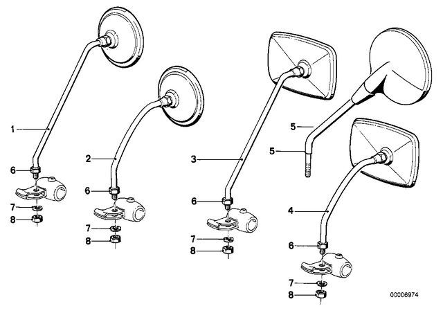 51161236022 - : Mirror Right for BMW-Motorrad Image
