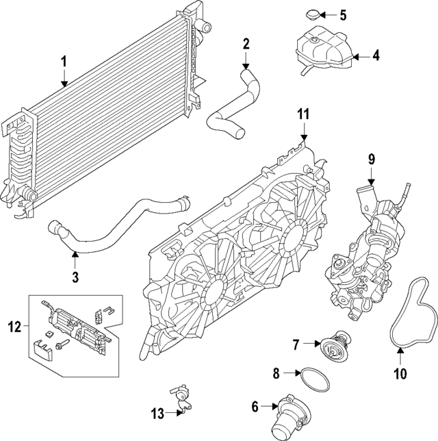 MB3Z8260F - : Upper Hose for Ford Image