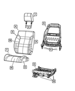 1GZ091DVAA - Interior Trim: Front Headrest for Mopar Image