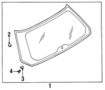 60201AC081NI - Body: Glass for Subaru: Legacy Image