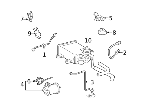 Evaporative System for 2006 Lexus LS430 #0